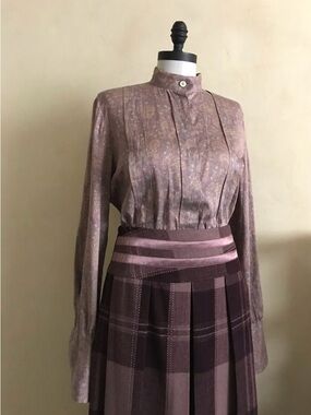 Vintage Lavender Paisley Blouse